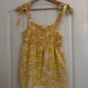 Isabel Maternity by Ingrid & Isabel Yellow Floral Tank Top